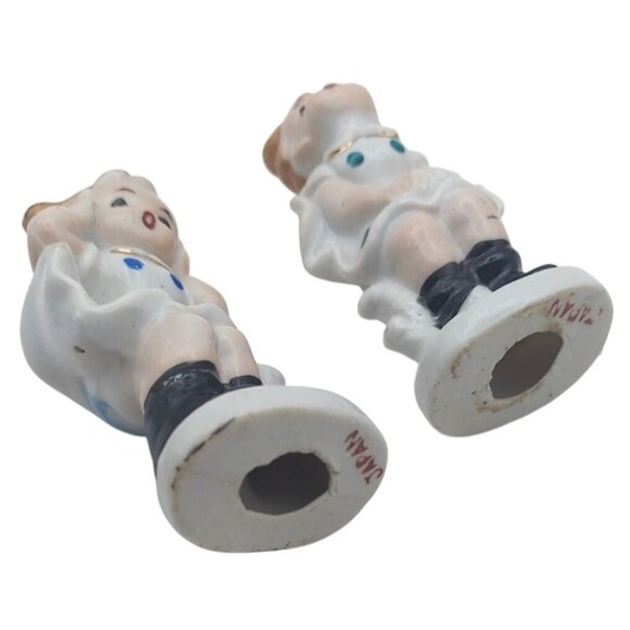 Windy Day Marilyn Monroe Style Porcelain Figurines Japan Set of 2 Vintage MCM - Picture 6 of 10